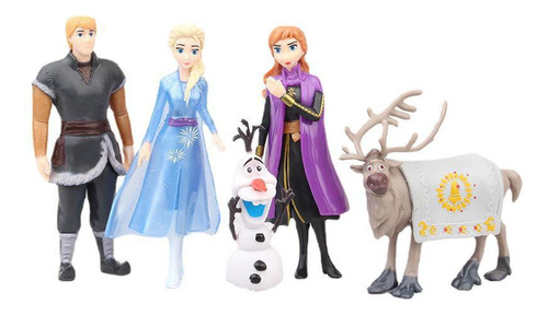 5pcs/set Frozen Elsa Anna Olaf Acción Figura Modelo Juguete