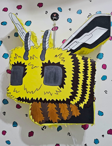 Piñata Minecraft Abeja Amarillo Abeja Minecraft Grande
