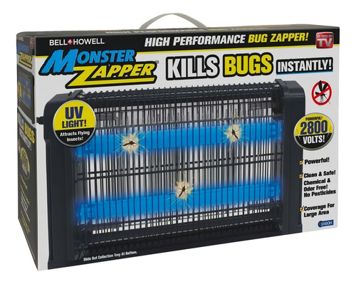 Lampara Mata Insectos Zancudos Mosquitos Monster Zapper Tv