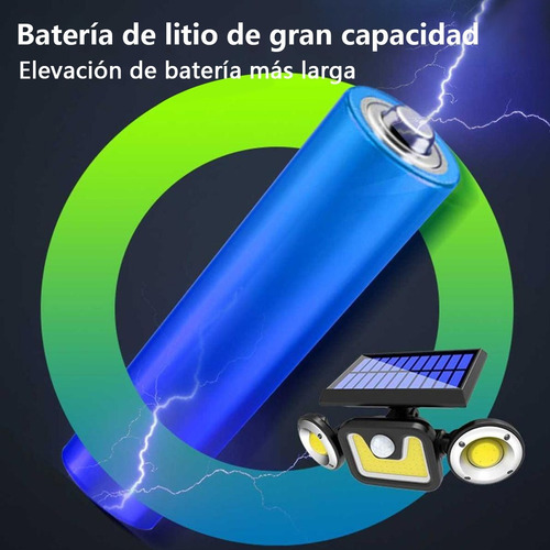 Imagen 7 de 9 de Lámpara Led De Solar Con Sensor Impermeables Aire Libre