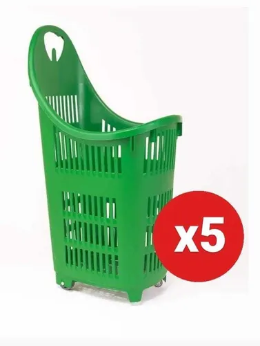 Canasto Plástico Autoservicio Supermercado 70 L X 5 Un C/env