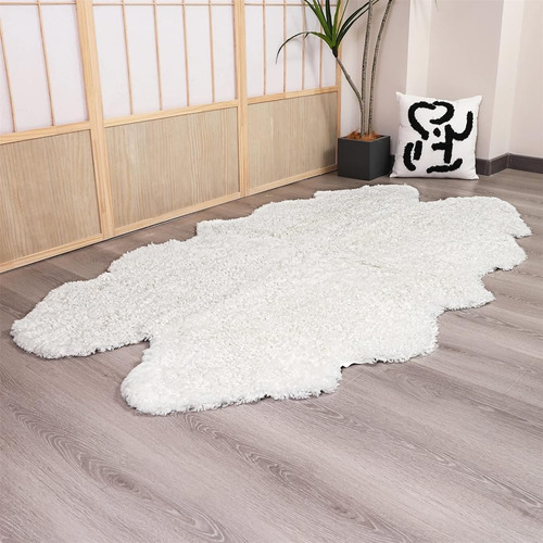 Starose Nueva Zelanda Sheepskin Rug Curly Wool 4 Pelts Lambs