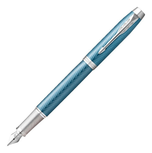 Pluma Parker Im Premium Gray Tinta Azul, Punta Fina Tinta Azul