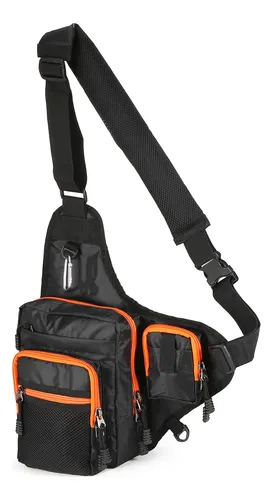 Bolsa De Pesca Multiusos De Lona - 32x39x12 Cm, Impermeable, Con Múltiples Bolsillos, Correa Ajustable, Colores Varios