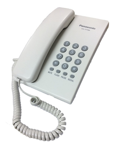 Telefono Fijo Panasonic Kx-t7700x Blanco Con Cable 