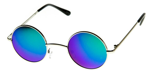 Zerouv - Gafas De Sol Con Lente Espejado Pequeas Y Redondas,