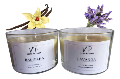 Kit Velas Baunilha + Lavanda Copo Whisky