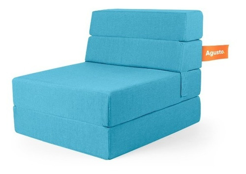 Sofa Cama Individual Agusto ® Sillon Plegable Color Aqua