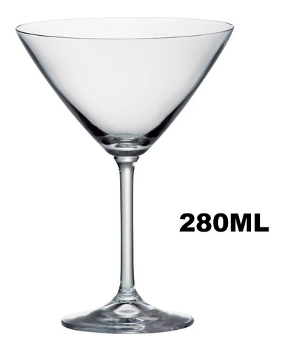 Imagen 1 de 7 de Copas Martini Cristal Bohemia Original Setx6 Lara 210ml