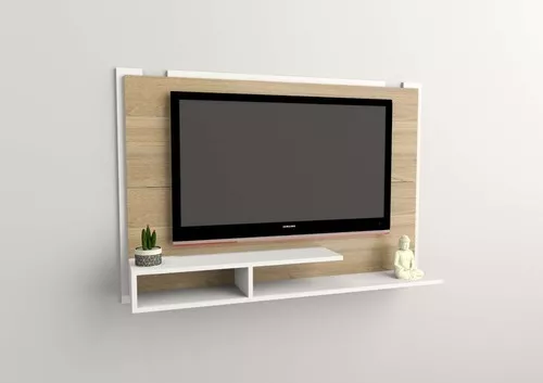 Rack Panel Colgante Mueble Para Tv Led Lcd C/ Estantes