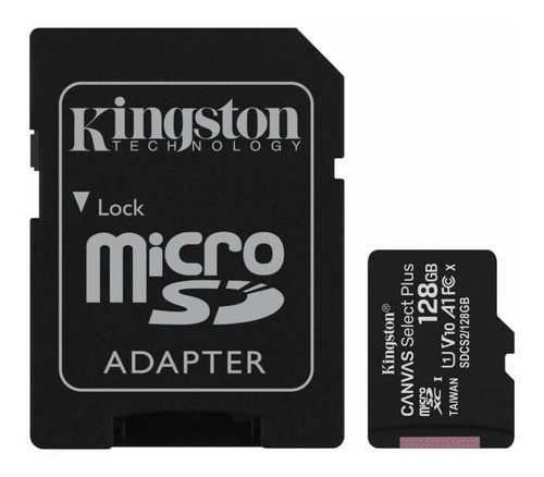 Tarjeta De Memoria Kingston Micro Sdxc 128gb Clase 10 Fullhd