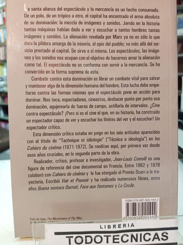Imagen 2 de 4 de Cine Contra Espectaculo J L Comolli -mn