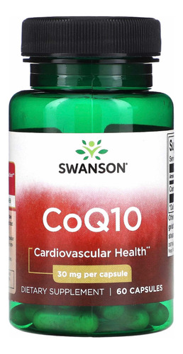 Coq10 Swanson Saude Cardiovascular 60 Capsulas 30mg Sabor Without flavor