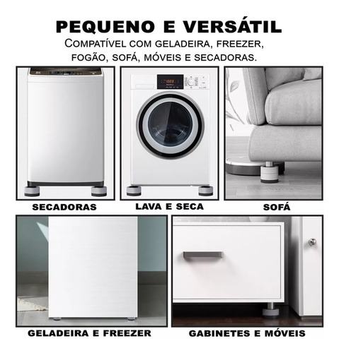 Pé Nivelador Máquina Geladeira Lava Seca Anti Vibração Fogão