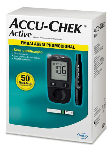 Accu.chek Active Kit Monitor + Lancetdor + 50tiras