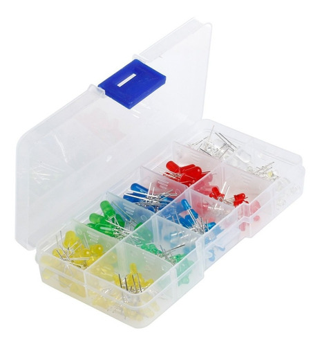 Kit Pack 200 Leds Colores 3mm 5mm Caja Organizadora [ Max ]