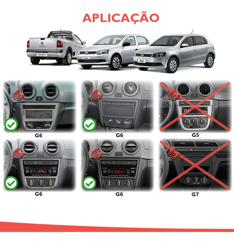 Imagem 7 de 8 de Moldura De Painel Dvd 2 Din Gol G6 Voyage Preta