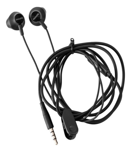 Fone De Ouvido Philips Taue101 Com Microfone Preto Preto