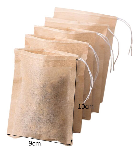 ounona 100 piezas cordón bolsitas de té bolsitas de té vacío papel de filtro para té hierbas 70 * 100 mm 