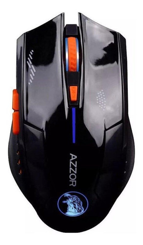 Mouse para jogo sem fio recarregável Azzor  Wireless preto