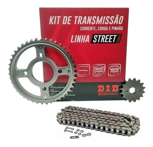 Kit Transmissão Relação Titan Fan Start 150 Did Com Retentor