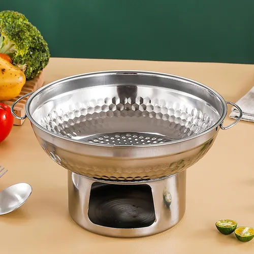 Alcohol Stoveup Hot Pot Chafing Dish 23 X 13,4 Cm Plateado