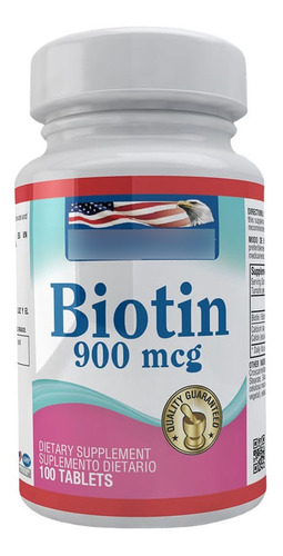 Biotina 900mcg 100 Tablets