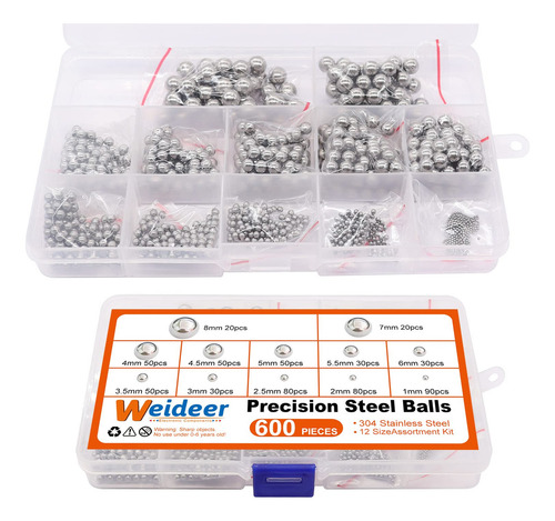 Juego De Bolas De Acero Inoxidable De Precisión 600 Piezas