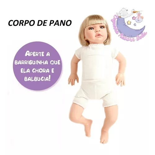 Boneca Bebê Reborn 100% Silicone 23 Itens + Bolsa Maternidade