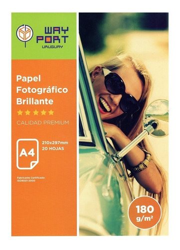 5 Paquetes Papel Foto 180g X20 Hojas A4 Glossy - Insumax