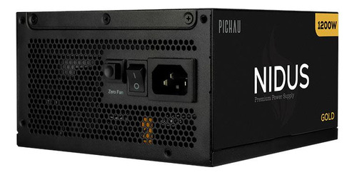 Fonte Pichau Nidus, 1200w, Full Modular, 80 Plus Gold, Preto