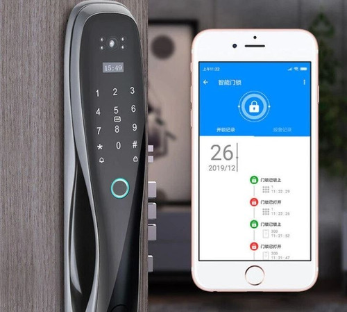 Imagen 4 de 5 de Cerradura Inteligente Wifi Para Puertas Con Camara Y Timbre