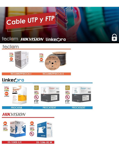 Imagen 3 de 3 de Cable Utp Exterior Cat5e 5e Rollo 305m Cat5 Teclam Bobina