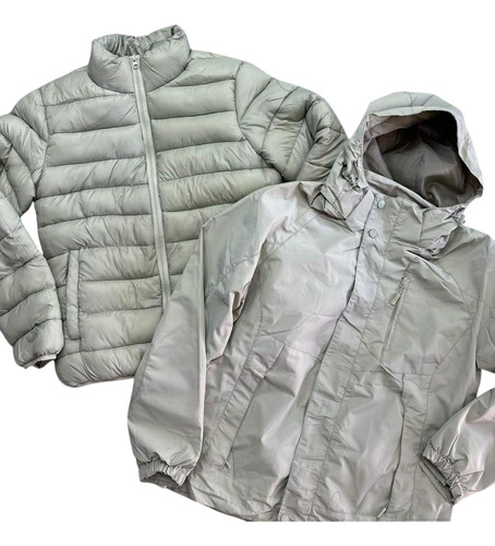 Campera De Mujer Dos En Uno Desmontable Impermeable M Al 8xl