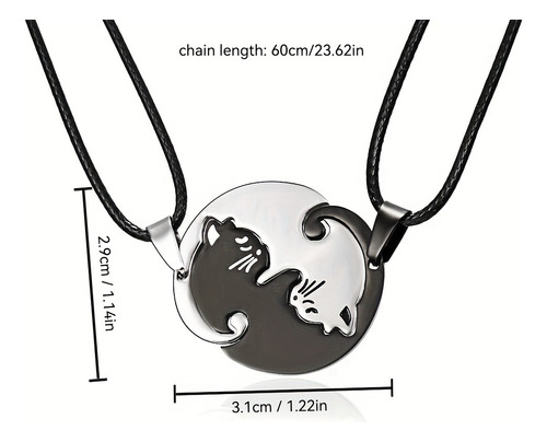 Pack 2 Collares Con Colgante De Gatos, Gatitos Pareja