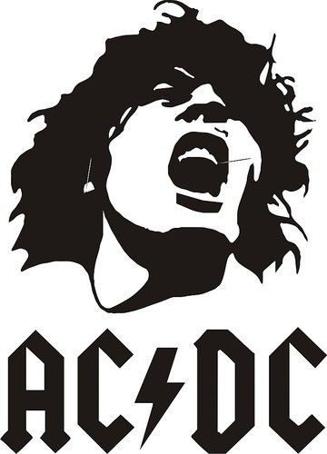 Calco Ac Dc Ploteo Tatoo Rock Car Tuning Sticker 2x1