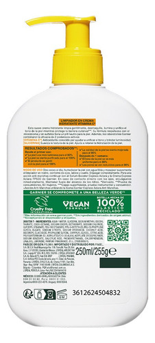 Gel Limpiador Hidratante Garnier Vit C Express Aclara