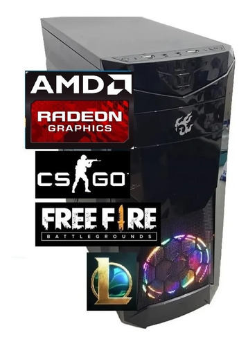 Imagem 1 de 2 de Cpu Gamer Barata Amd A6 7480 8gb Ssd 240gb Radeon 2gb 500w