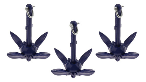 3x Ancla Plegable Azul Del Kayak Sistemas De Ancla De Del