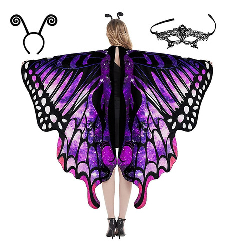 Disfraces De Mariposa Para Mujer Morado Talla Única