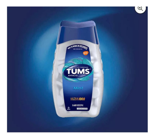 Tums Antiacid Peppermint Com 160 Tabletes Mastigáveis