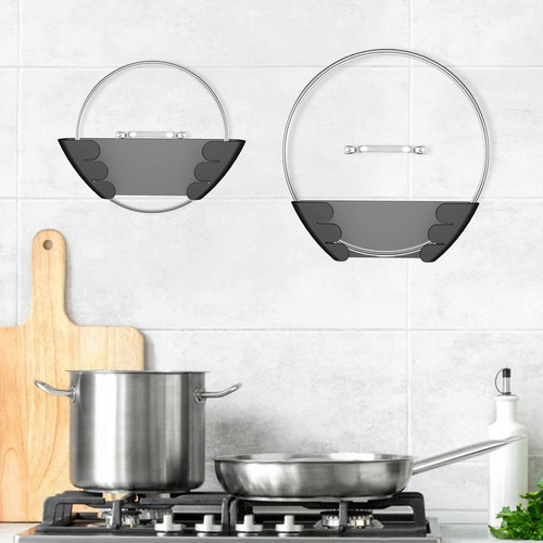 Estante De Tapa Para Ollas,3 Soporte De Tapa De Olla Pared Y