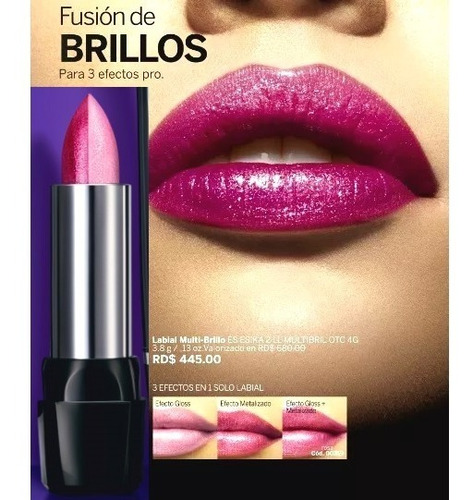 Liquidación Labial Fucsia Multi Brillo Barra Dual Esika