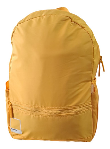 Mochila Primaria Pantone Amarilla Color Amarillo Diseño De La Tela Liso
