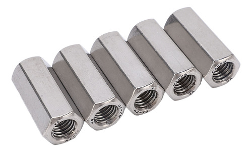 Tuerca De Acoplamiento Hexagonal M12 De Acero Inoxidable, 5