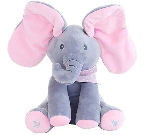 Elefante De Pelucia Com Movimento Interativo Shiny Toys 428