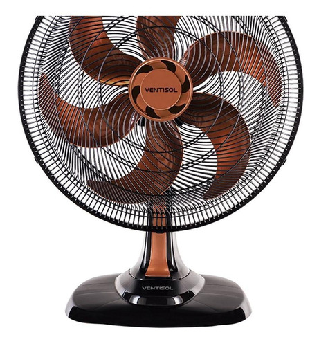 Ventilador Osc Mesa Turbo 6p 50cm Bronze 220v Premium Cor da estrutura Preto