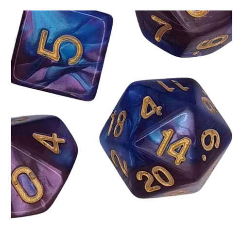 7x Conjunto De Dados Violeta Azul Violeta Azul Padrão