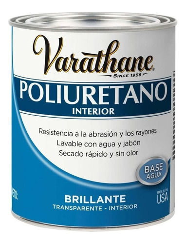 Varathane Poliuretano Interior 0,946l Al Agua Rust Oleum Mm