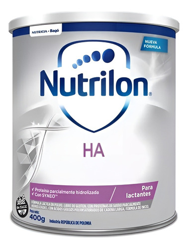 Leche De Formula Nutrilon Ha 400gr, Nutricia Bagó - Sin Tacc